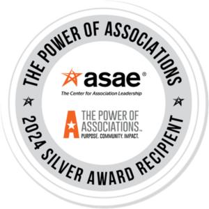 a logo for the ASAE's Silver Award