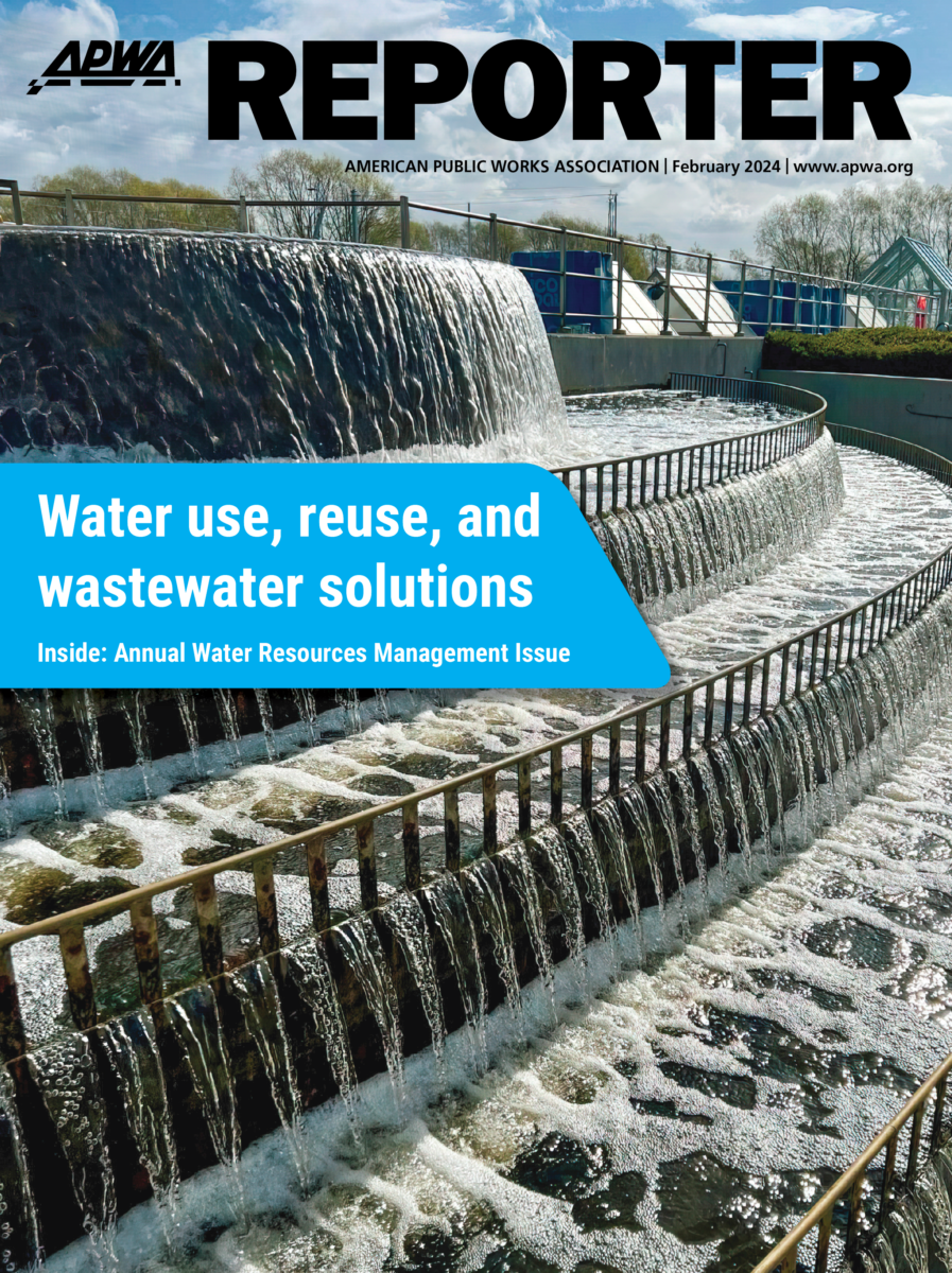 Cover image of the APWA Reporter February 2024 issue
