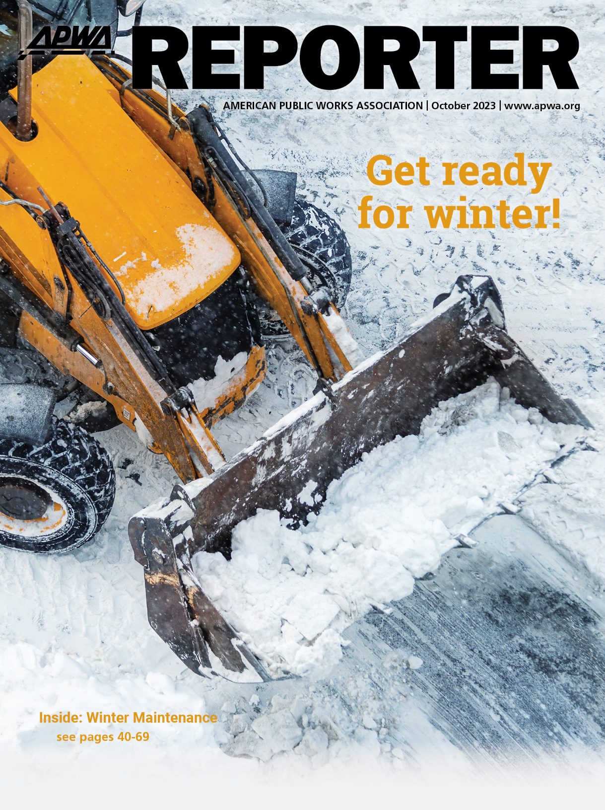Cover image of the APWA Reporter October 2023 issue