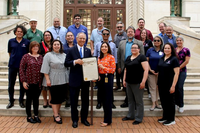 San Antonio NPWW proclamation City of San Antonio officials display their National Public Works Week proclamation