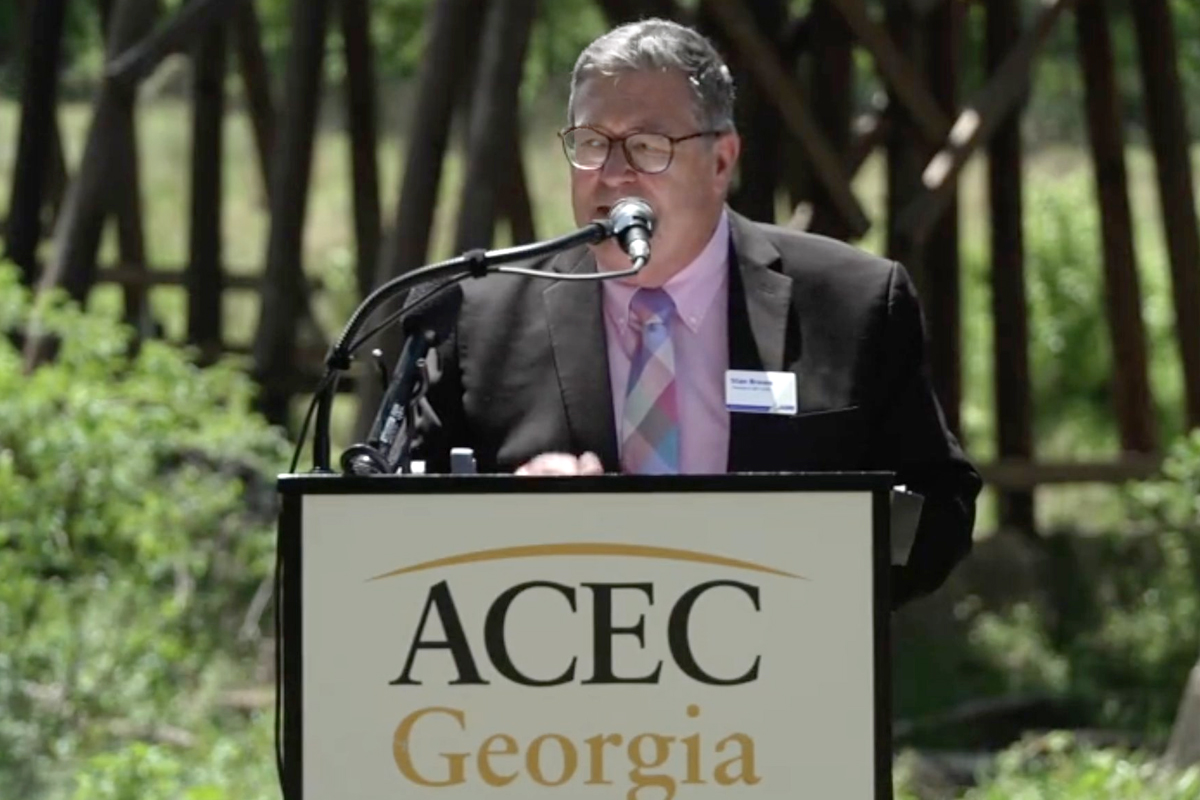 Stan Brown speaks at a recent Engineering and Public Works Roadshow event.
