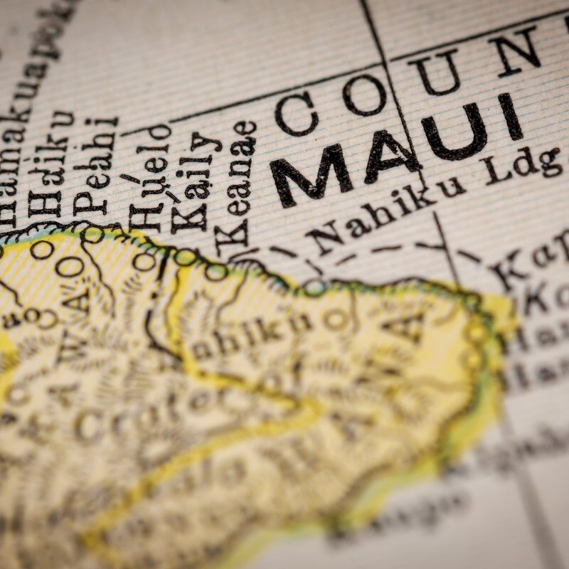 A map of Maui