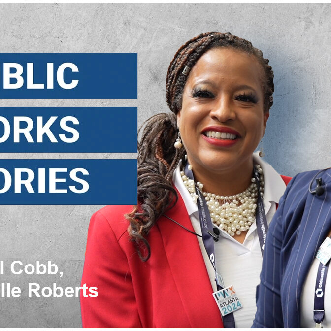a screenshot of a Public Works Stories video featuring Angel Cobb and Flozelle Roberts