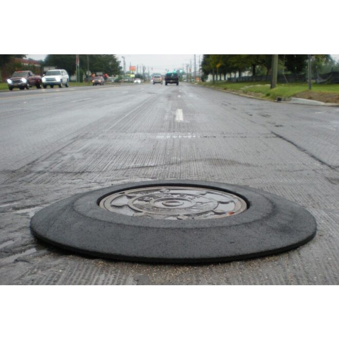 a photo of the Rubber Manhole Safety Ramp from American Highway Products