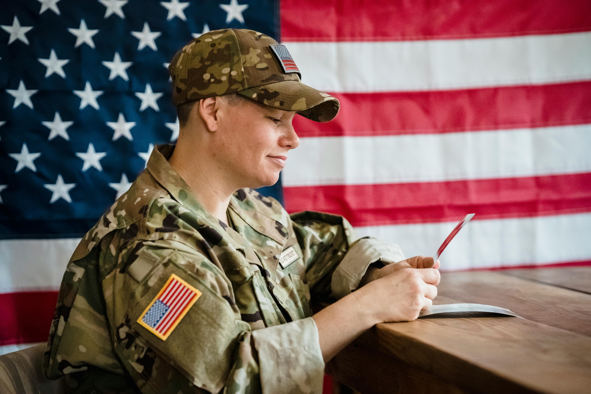 military veteran an image of a military veteran in fatigues